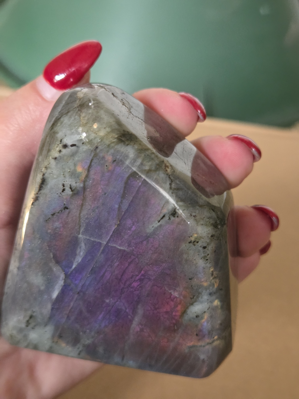 Labradorite Freeform Display Stone - Purple Flash